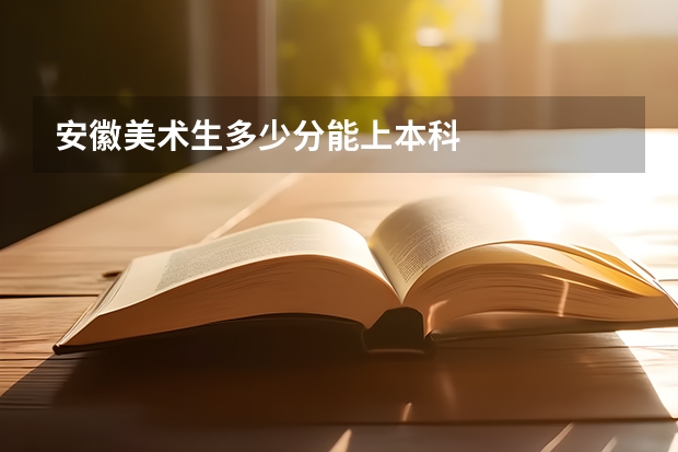 安徽美术生多少分能上本科