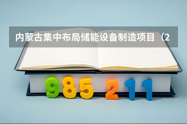 内蒙古集中布局储能设备制造项目（2025内蒙古高考是3+3还是3+1+2模式？）
