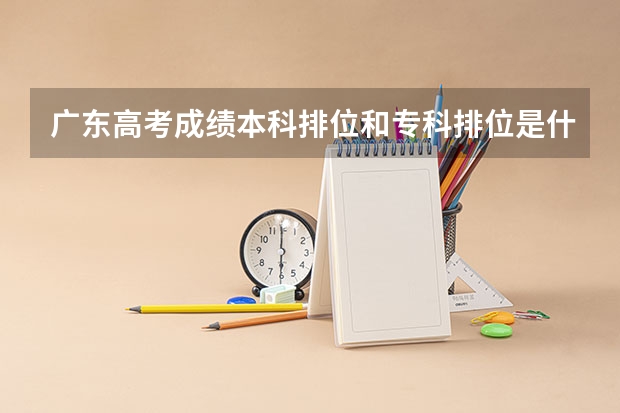 广东高考成绩本科排位和专科排位是什么意思