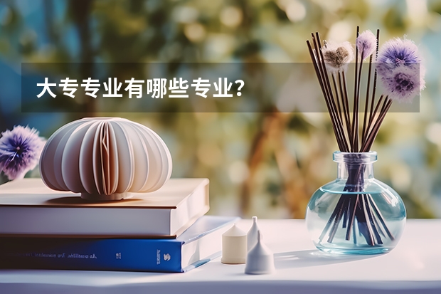 大专专业有哪些专业？