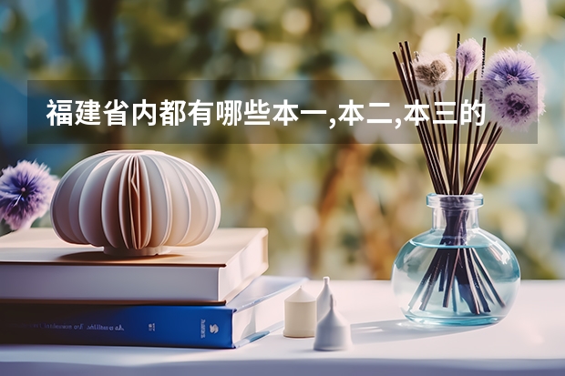 福建省内都有哪些本一,本二,本三的学院?