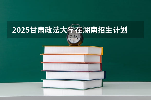 2025甘肃政法大学在湖南招生计划一览表