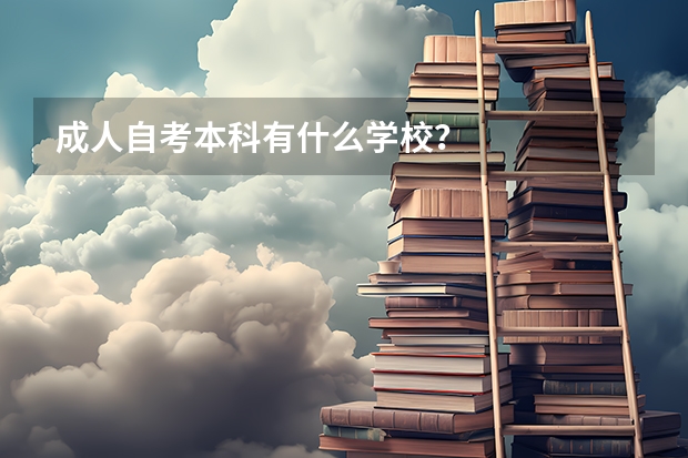 成人自考本科有什么学校?