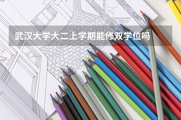 武汉大学大二上学期能修双学位吗