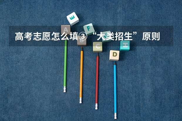高考志愿怎么填③“大类招生”原则 选专业不纠结
