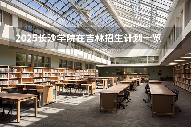 2025长沙学院在吉林招生计划一览表