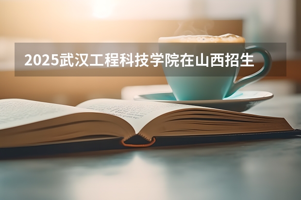 2025武汉工程科技学院在山西招生计划一览表