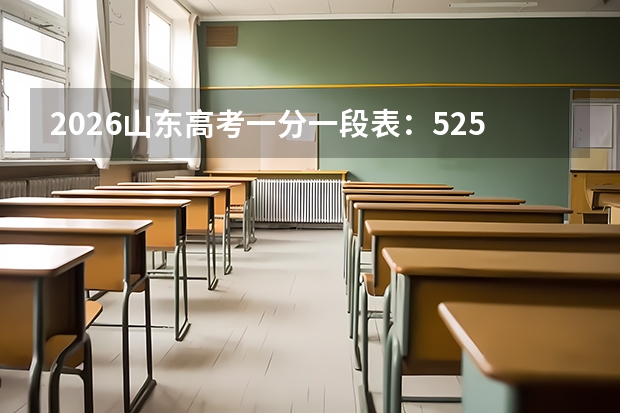 2026山东高考一分一段表：525分以上146675人，特招线竞争格局分析