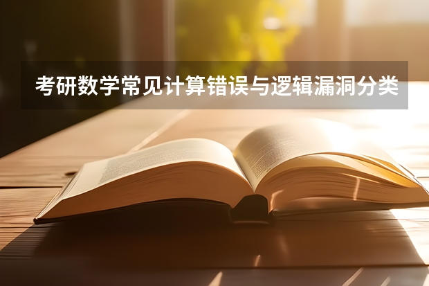 考研数学常见计算错误与逻辑漏洞分类汇总——避开这些坑，至少多拿15分
