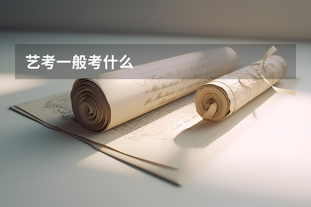 艺考一般考什么
