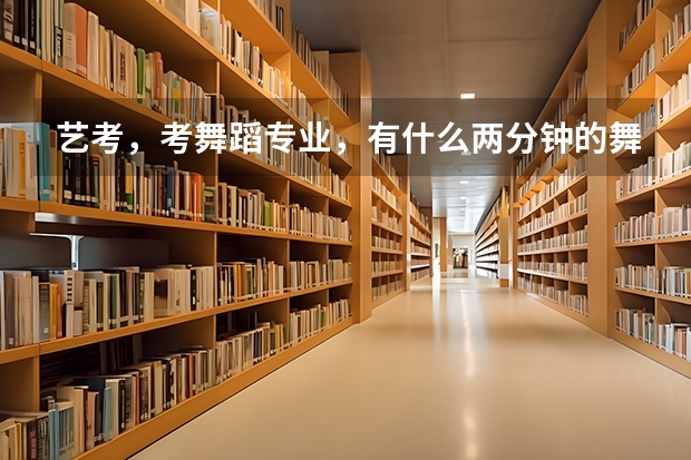艺考，考舞蹈专业，有什么两分钟的舞蹈吗？？最好有点技巧、、、谢谢！！！急求！！！