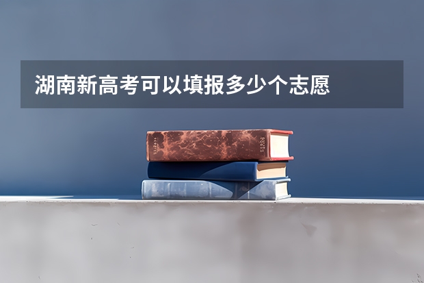湖南新高考可以填报多少个志愿