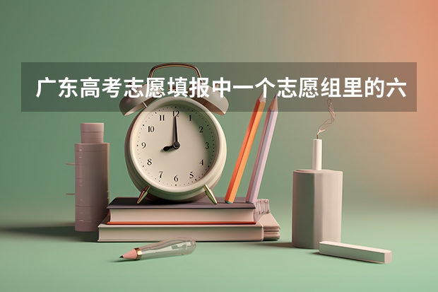 广东高考志愿填报中一个志愿组里的六个专业按什么顺序录取？