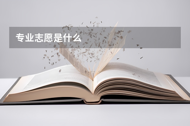 专业志愿是什么