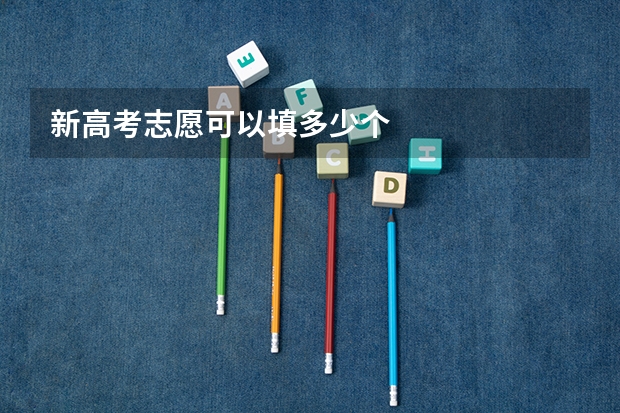 新高考志愿可以填多少个