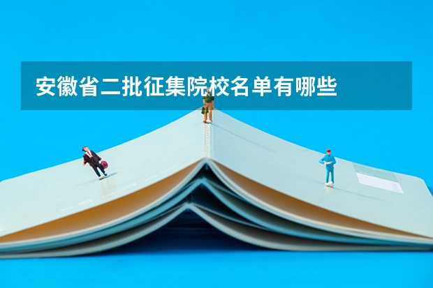 安徽省二批征集院校名单有哪些