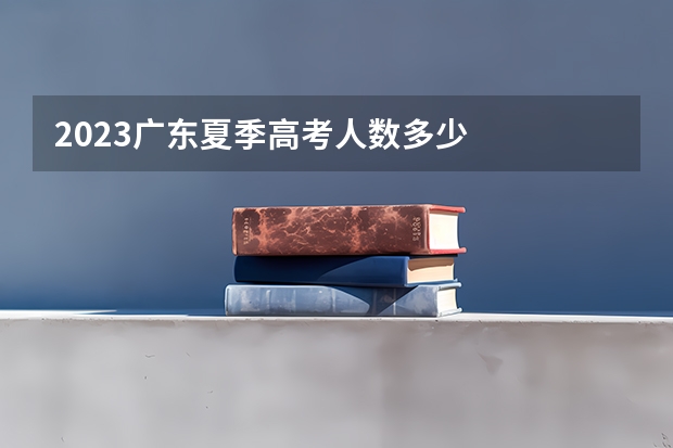 2023广东夏季高考人数多少