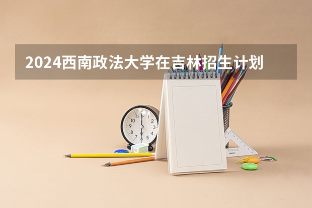 2024西南政法大学在吉林招生计划表