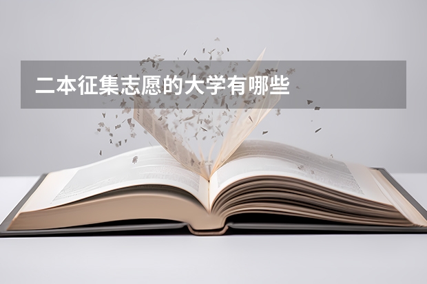 二本征集志愿的大学有哪些