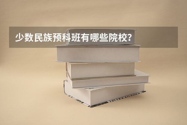 少数民族预科班有哪些院校？