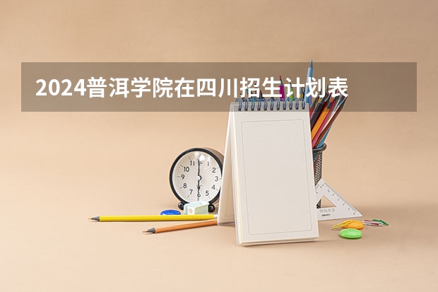 2024普洱学院在四川招生计划表