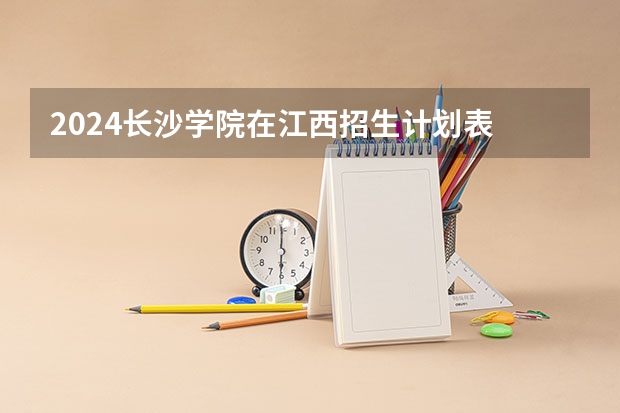 2024长沙学院在江西招生计划表