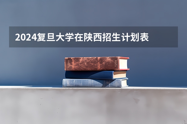 2024复旦大学在陕西招生计划表