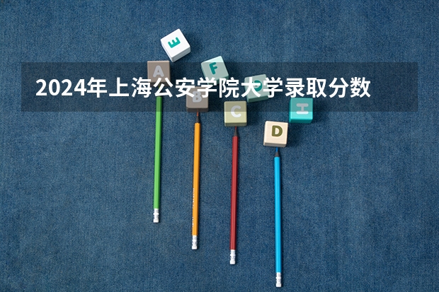 2024年上海公安学院大学录取分数线是多少？