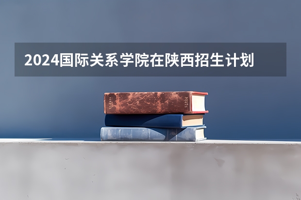 2024国际关系学院在陕西招生计划表