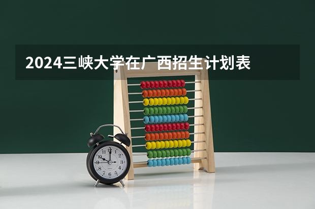 2024三峡大学在广西招生计划表