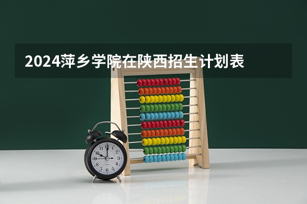2024萍乡学院在陕西招生计划表