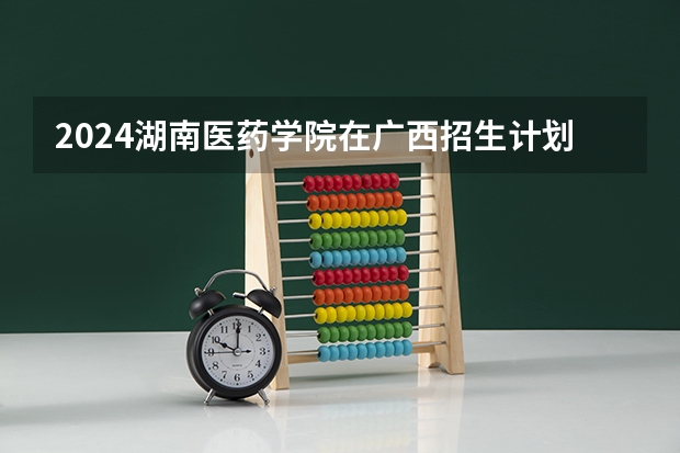 2024湖南医药学院在广西招生计划表