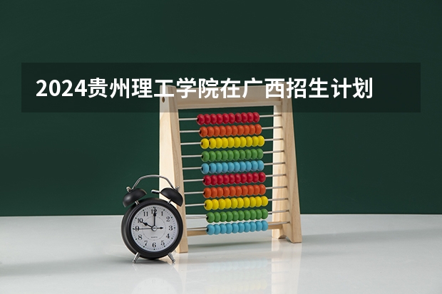 2024贵州理工学院在广西招生计划表