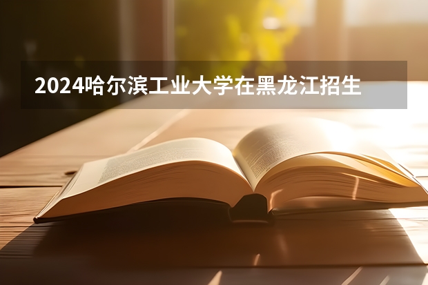 2024哈尔滨工业大学在黑龙江招生计划表