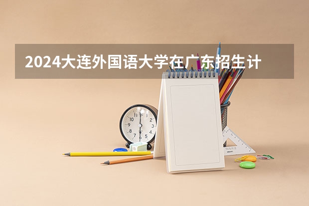 2024大连外国语大学在广东招生计划表