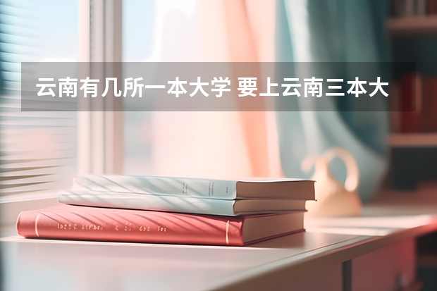 云南有几所一本大学 要上云南三本大学