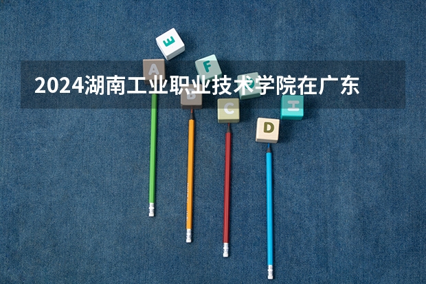 2024湖南工业职业技术学院在广东招生计划表