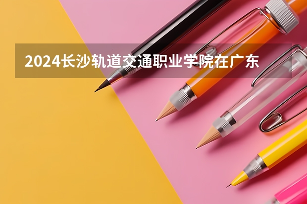 2024长沙轨道交通职业学院在广东招生计划表
