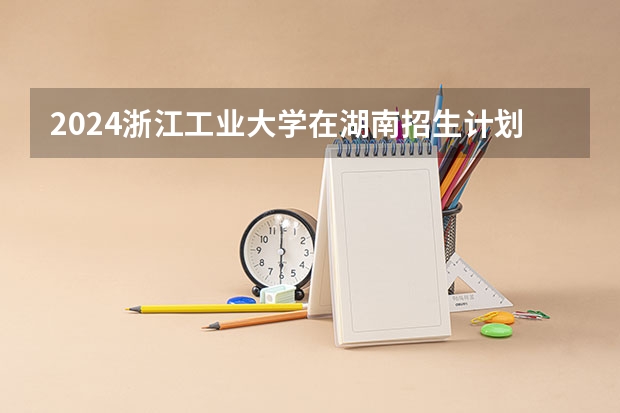 2024浙江工业大学在湖南招生计划表