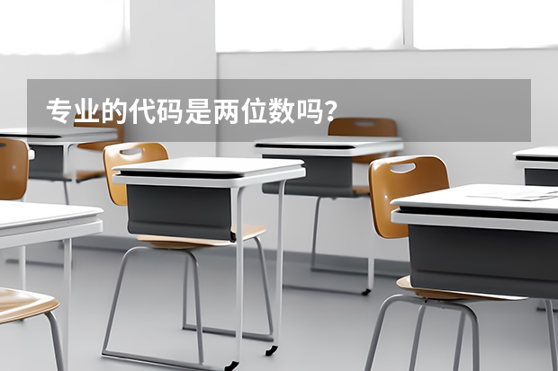 专业的代码是两位数吗？