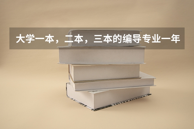 大学一本，二本，三本的编导专业一年的学费分别是多少