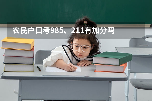 农民户口考985、211有加分吗