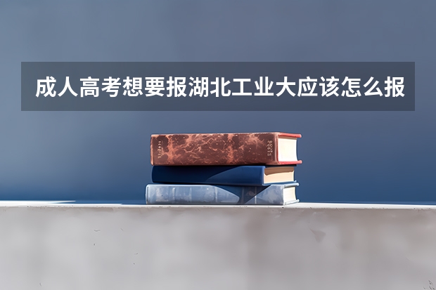 成人高考想要报湖北工业大应该怎么报名？