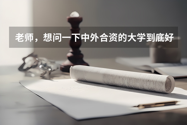 老师，想问一下中外合资的大学到底好不好呢