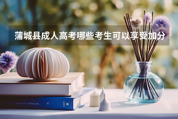 蒲城县成人高考哪些考生可以享受加分？