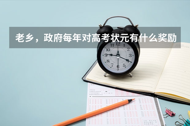 老乡,政府每年对高考状元有什么奖励吗