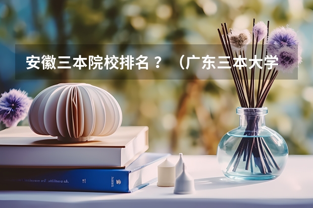 安徽三本院校排名 ？（广东三本大学排名及分数线）