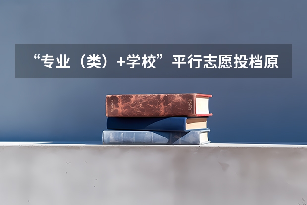 “专业（类）+学校”平行志愿投档原则是什么？有什么误区？
