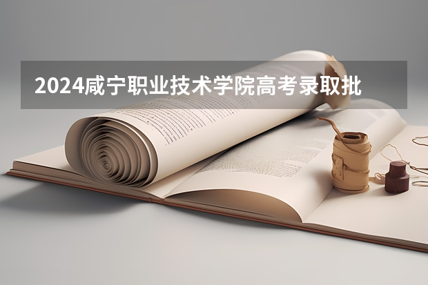 2024咸宁职业技术学院高考录取批次线一览表（高考分数线）