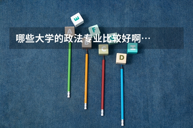 哪些大学的政法专业比较好啊…